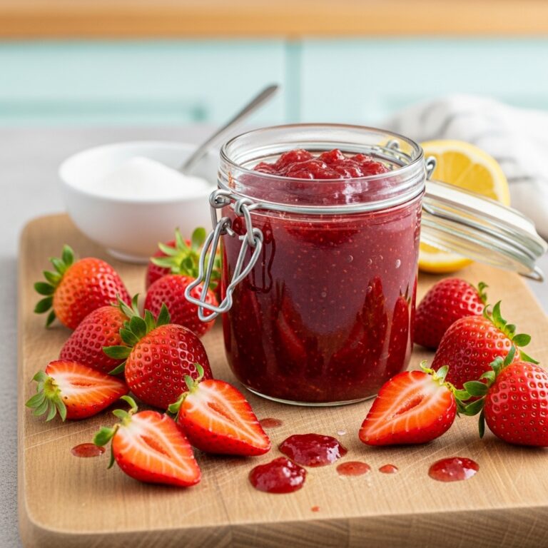 3 Ingredient Strawberry Jam no pectin