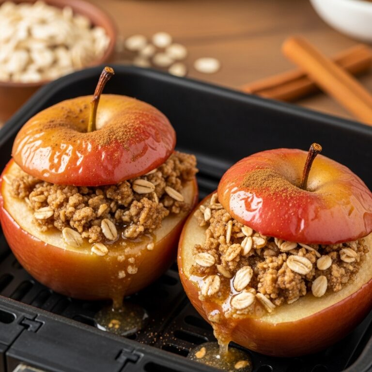 Air Fryer Baked Apples with Oats