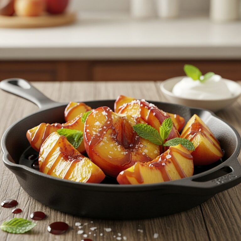 Caramelized Skillet Peaches