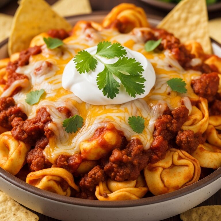 Cheesy Beef Enchilada Tortellini