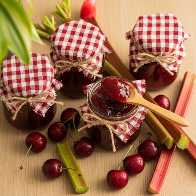 Cherry Rhubarb Jam Small Batch Recipe No Pectin