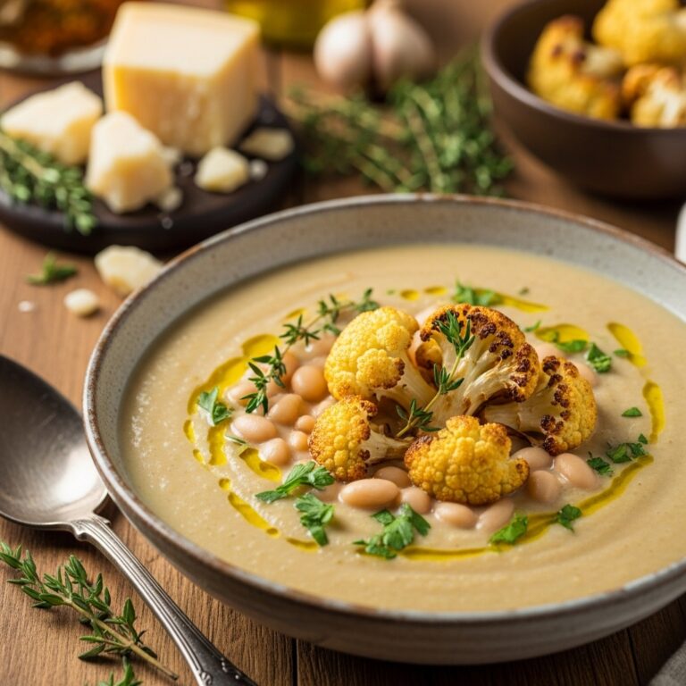 Creamy Cauliflower White Bean Soup