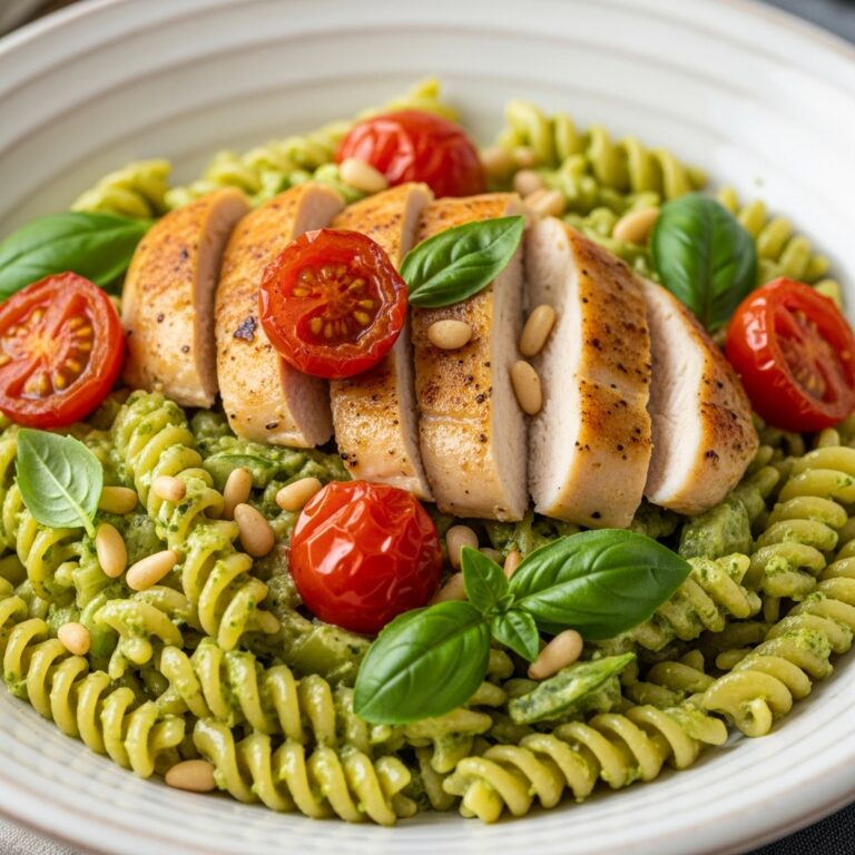 Creamy Chicken Pesto Pasta