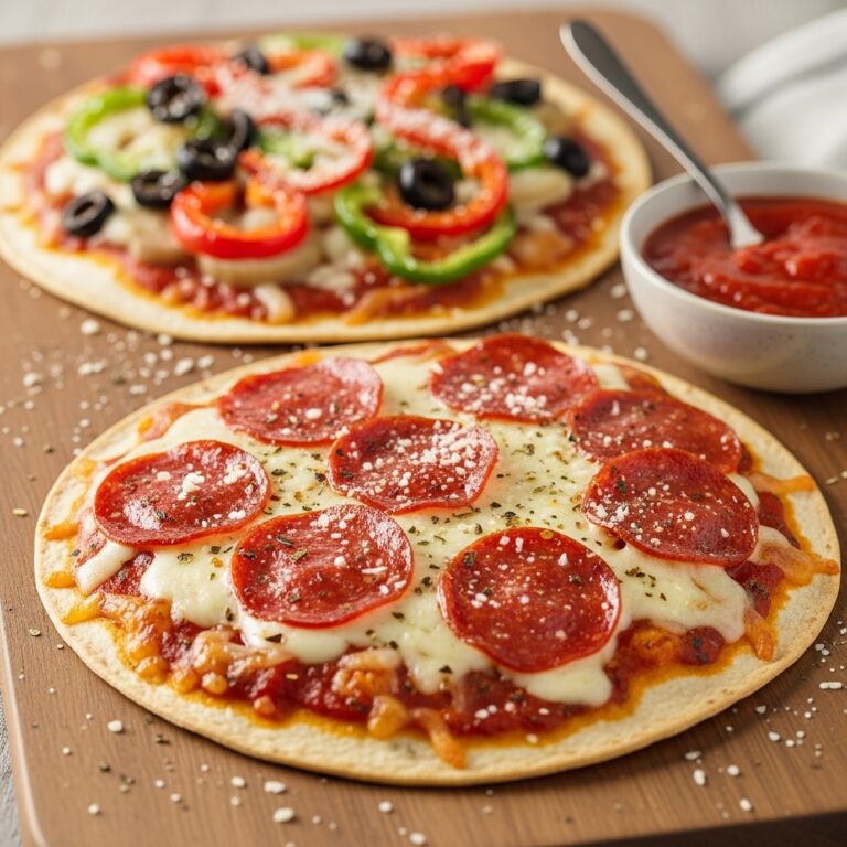 Easy 5 Minute Air Fryer Tortilla Pizza