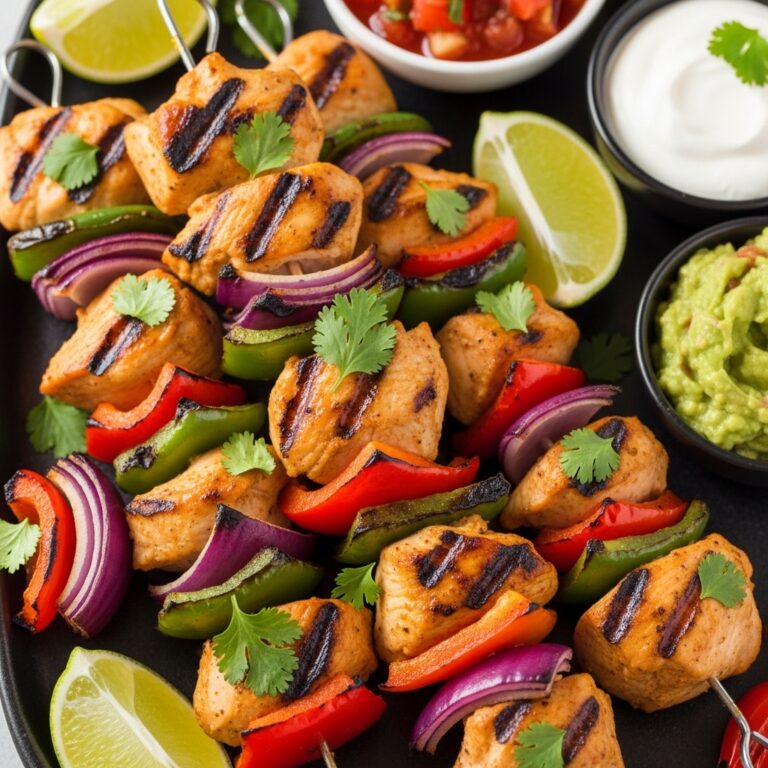 Fajita Chicken Kebabs