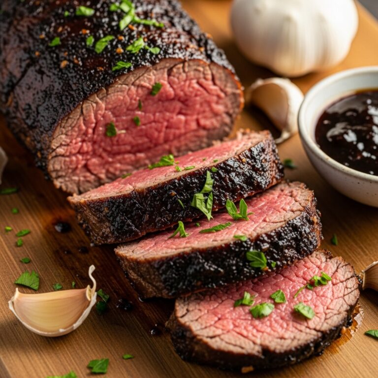 Garlic Balsamic Crusted beef Tenderloin
