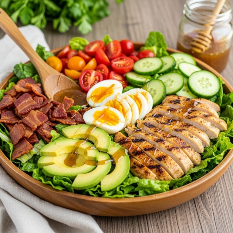 Grilled Chicken Cobb Salad with Honey Dijon Paleo Whole30 Option
