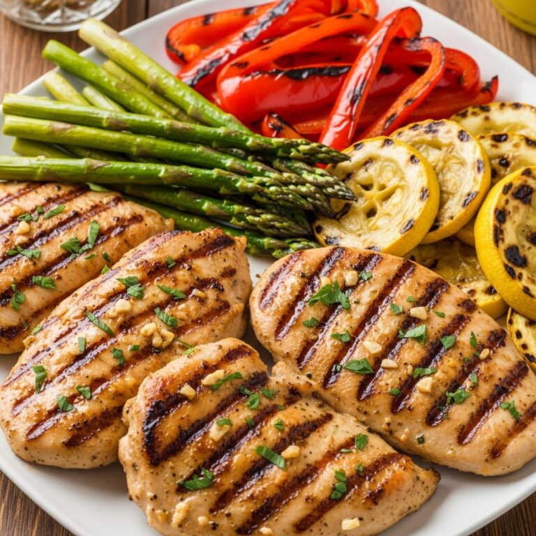 Grilled Garlic and Herb Chicken and Veggies
