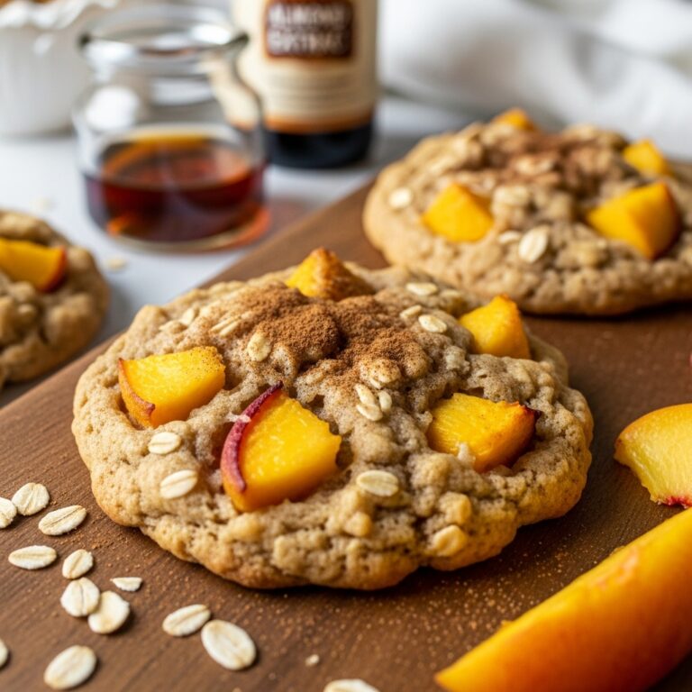 Healthy Peach Oatmeal Breakfast Cookies