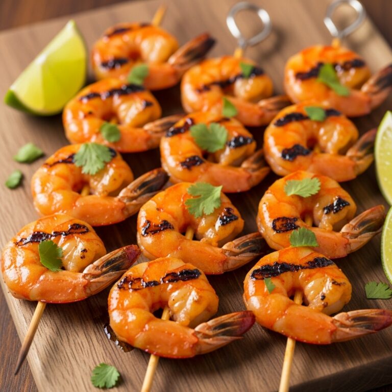 Honey Sriracha Shrimp Kebab Recipe