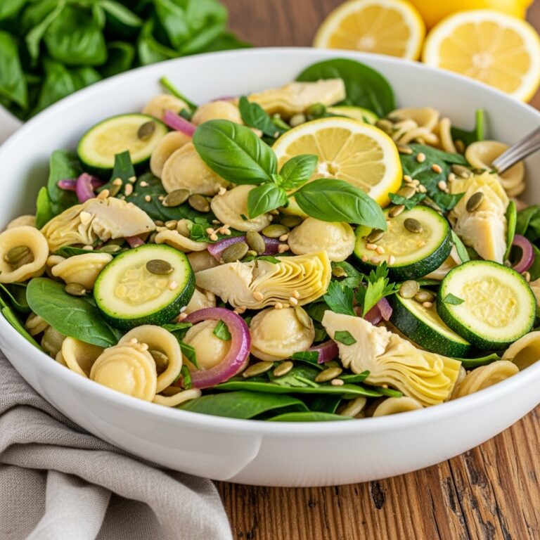 Lemon Basil Parmesan Pasta Salad