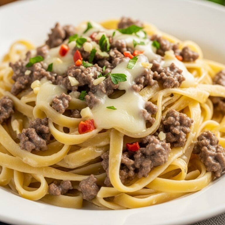 Made This Beef And Garlic Parmesan Fettuccine For Dinner