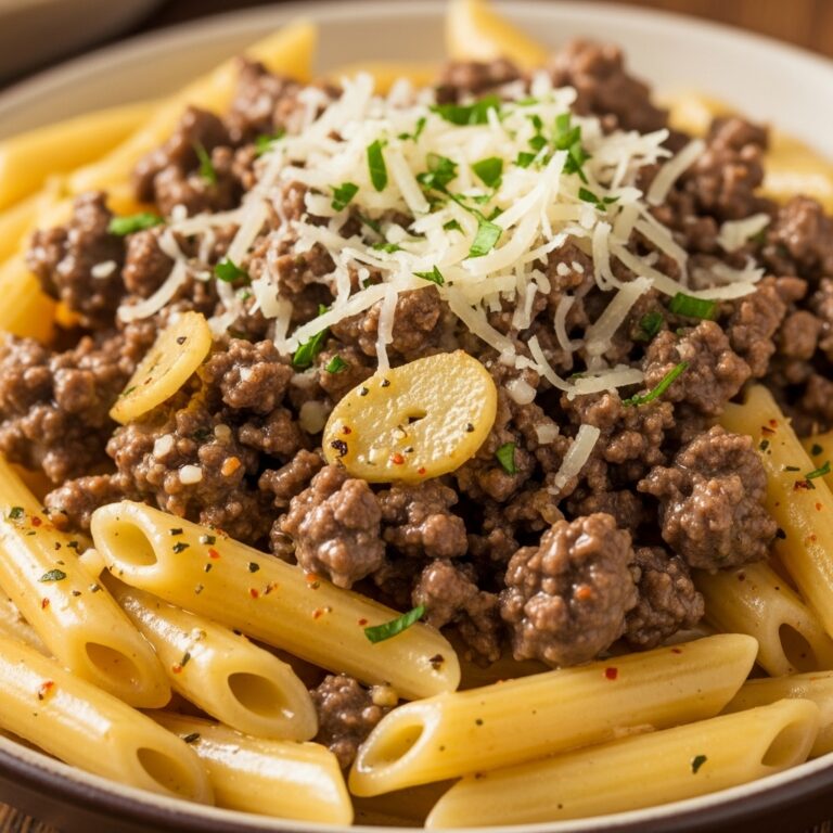 One-pot Creamy Beef And Garlic Butter Pasta