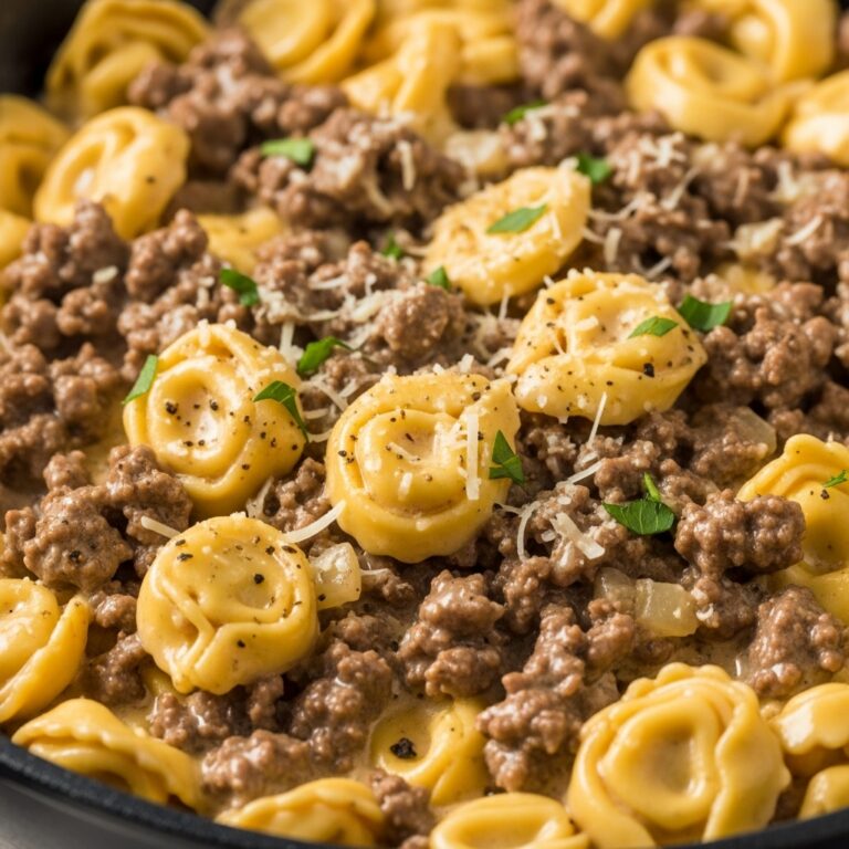 One-skillet Beef Stroganoff Tortellini
