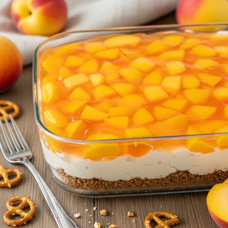Peach Pretzel Salad