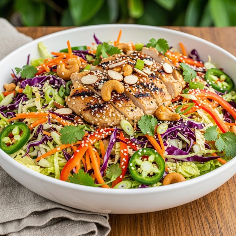 Sesame Chicken Cabbage Crunch Salad