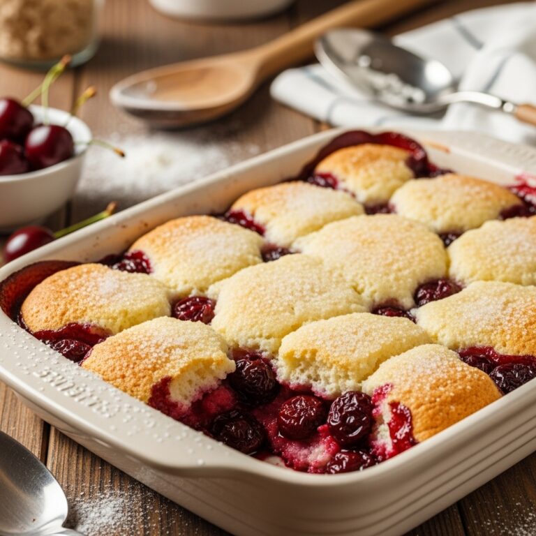 Sweet Dark Cherry Cobbler
