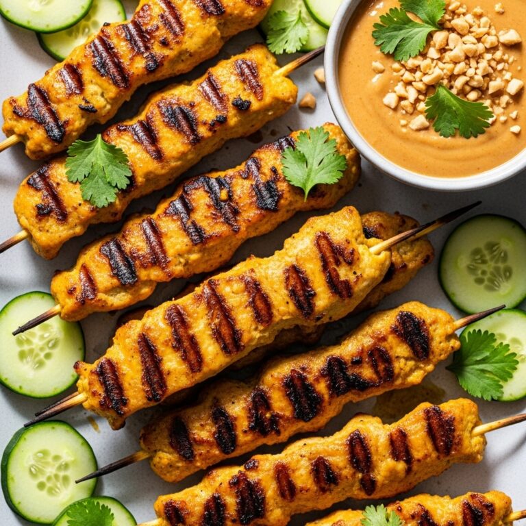 Thai Chicken Sate with Peanut Sauce
