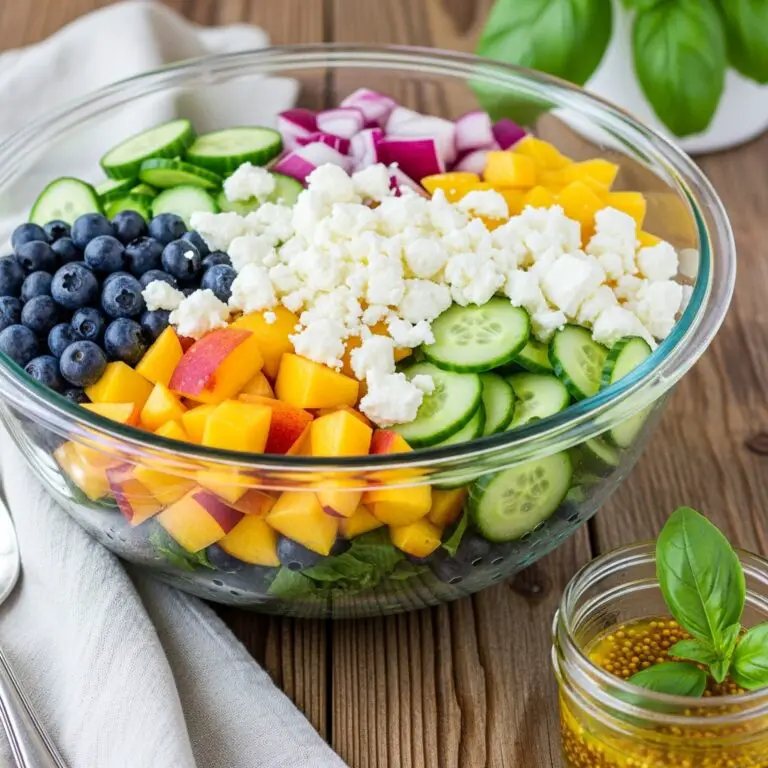 Blueberry Peach Feta Salad