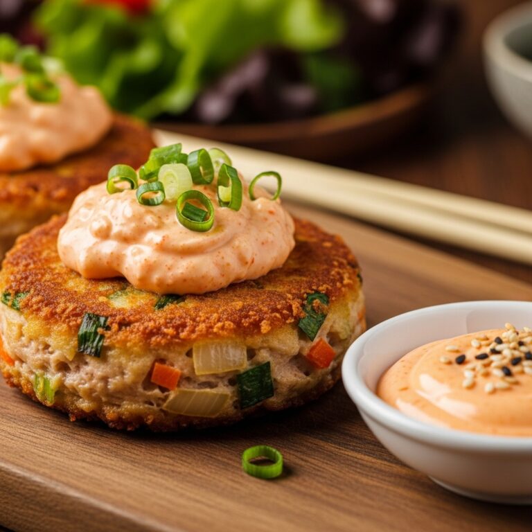 Bold Asian-Style Tuna Cakes with Spicy Mayo