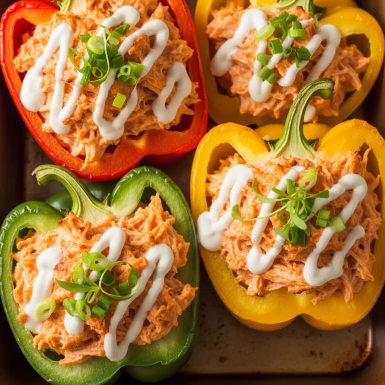 Buffalo Chicken Stuffed Peppers – Dairy Free amp Low Carb