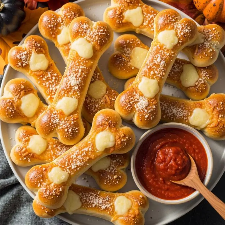 Cheesy Halloween Breadstick Bones