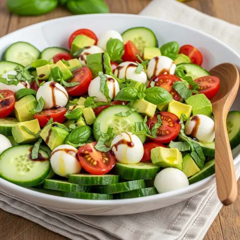Easy Cucumber Mozzarella Salad