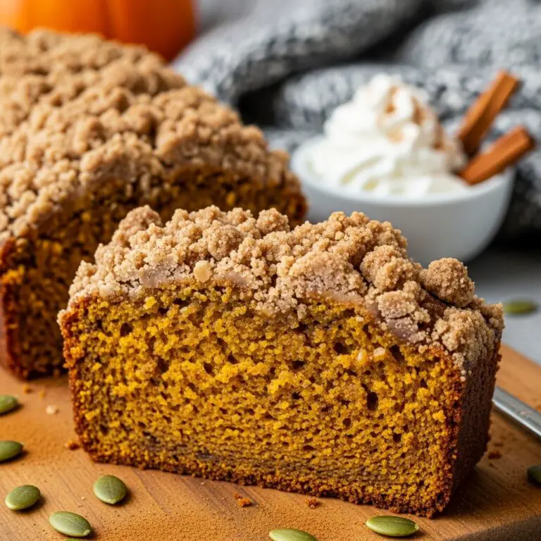 Easy Pumpkin Bread with Crumb Topping
