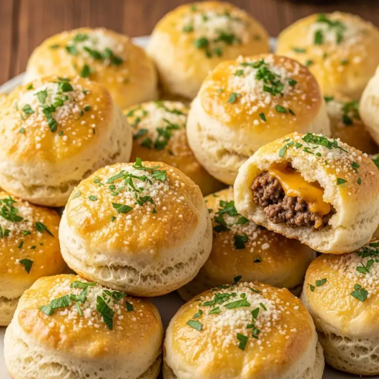 Garlic Parmesan Cheeseburger Bombs