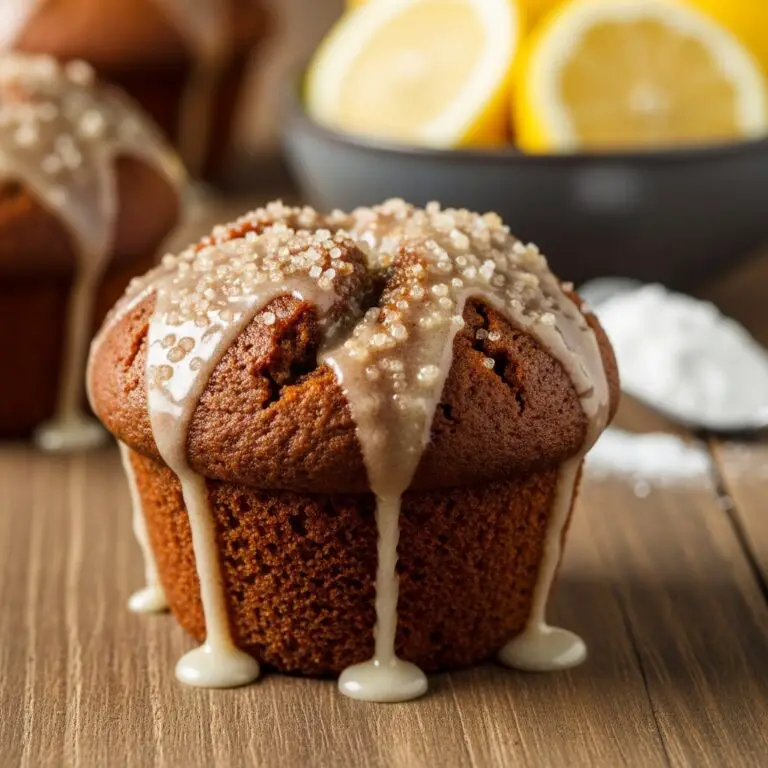 Glazed Gingerbread Muffins