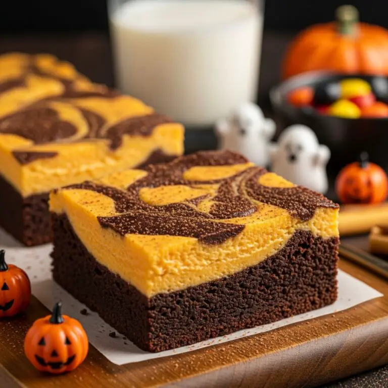 Halloween Cream Cheese Swirl Brownies