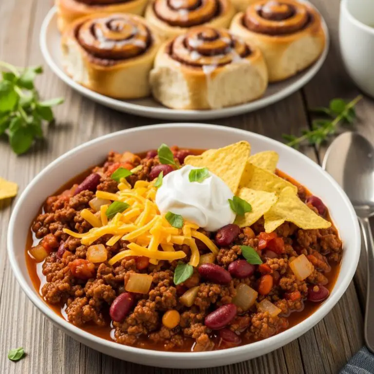 Hillbilly Chili and Cinnamon Rolls