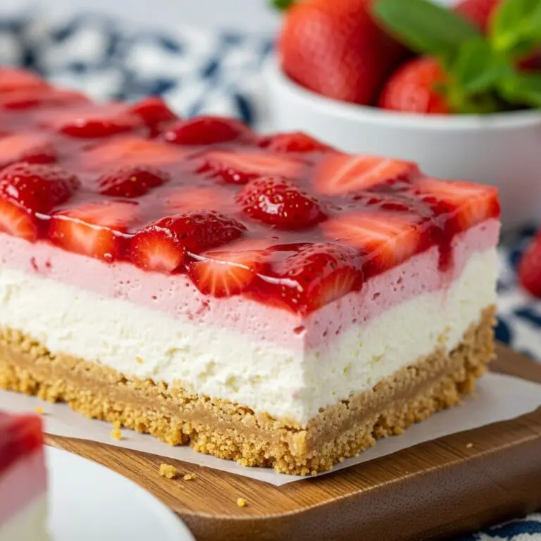 No-Bake Strawberry Cheesecake Bars