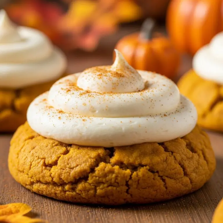 Pumpkin Cookies with Cream Cheese Frosting