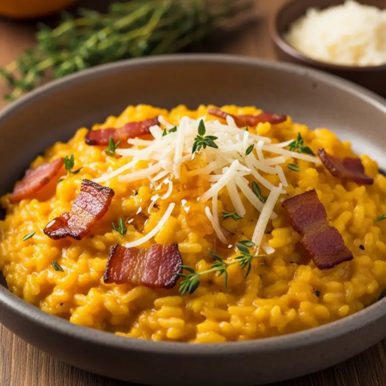 Pumpkin Risotto with Turkey Bacon amp Parmesan