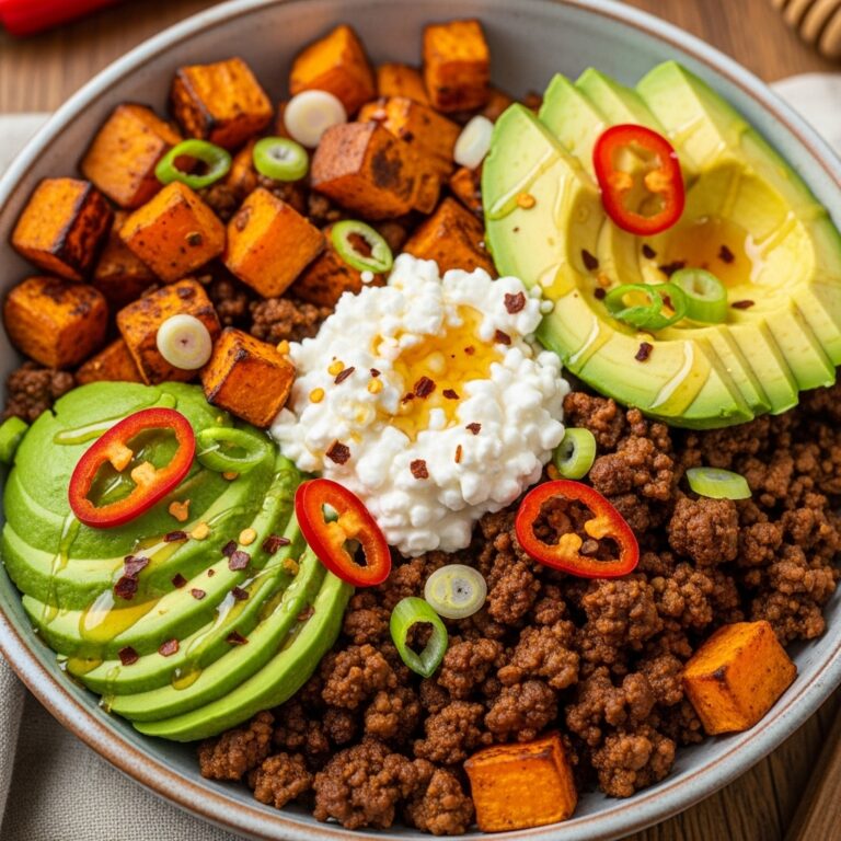 Spicy Ground Beef amp Sweet Potato Protein Bowl