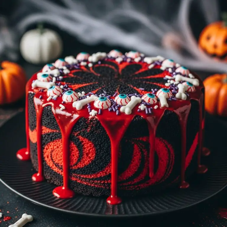 Spooky Halloween Marble Cake