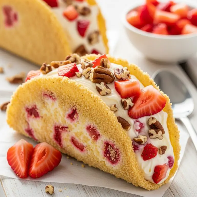 Strawberry Crunch Cheesecake Tacos
