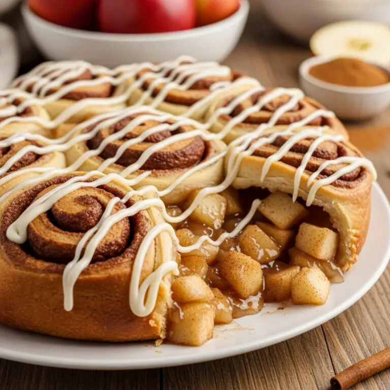 Cinnamon Roll Apple Pie