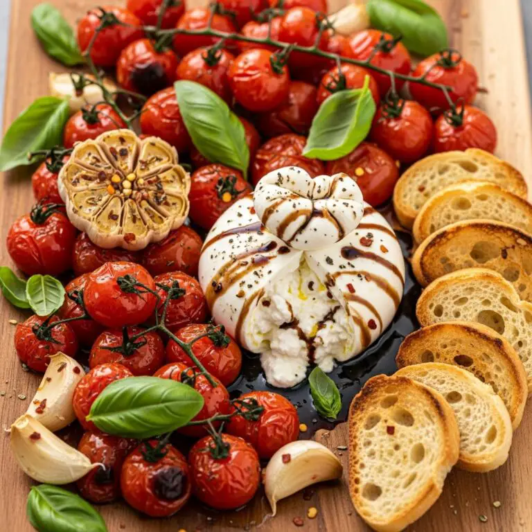 Juicy Roasted Tomatoes with Burrata