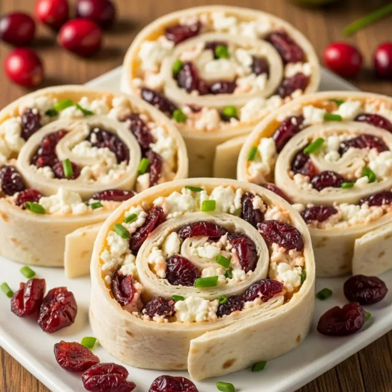 Savory Christmas Cranberry Roll Ups
